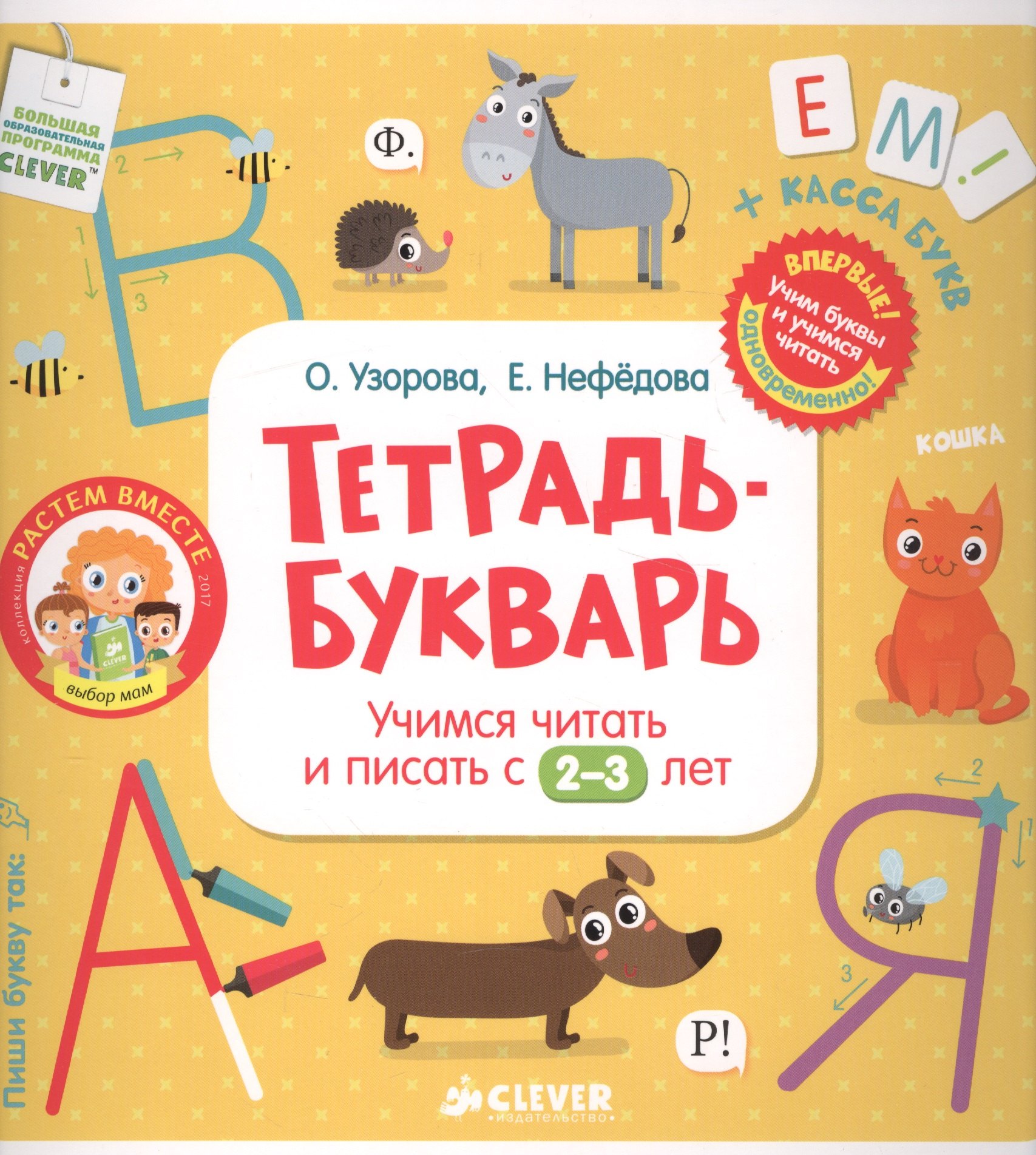 Тетрадь-Букварь. Учимся читать и писать с 2-3 лет (большой формат)
