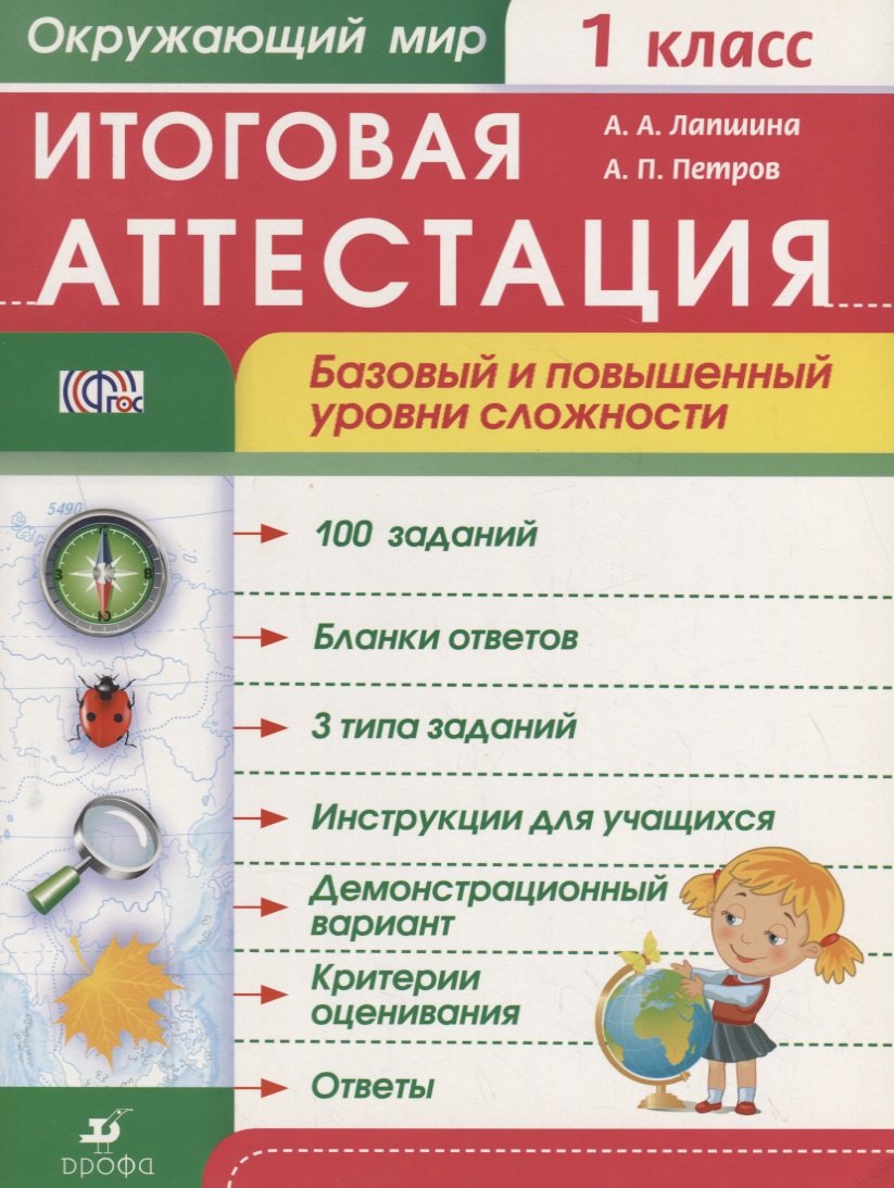 Окружающий мир. 1 класс. Итоговая аттестация. Базовый и повышенный уровни сложности