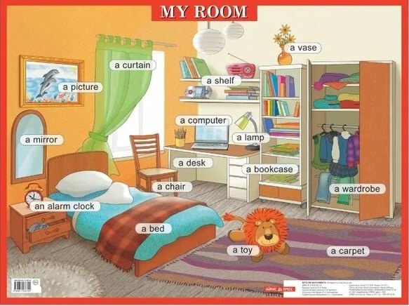 My room / Моя комната. Наглядное пособие на английском языке для начальной школы
